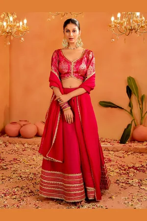 Jaipur Embroidered Ready To Wear Lehenga & Blouse With Dupatta