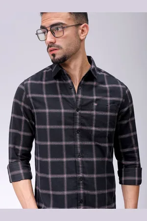 The Indian Garage Co Men Slim Fit Opaque Checked Casual Shirt