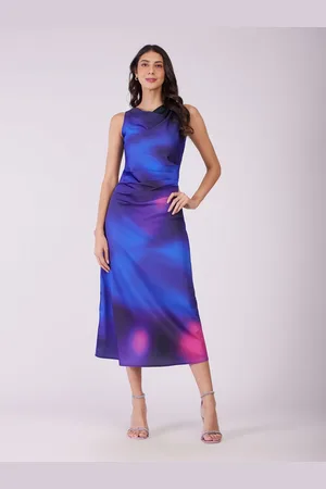 FableStreet Women Abstract Printed Sheath Midi Dress