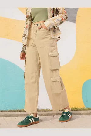 DressBerry Women Loose & Lively High-Rise Baggy Fit Cargo Style Jeans
