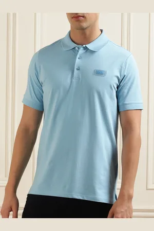 Karl Lagerfeld Men Solid Polo Collar Cotton T-shirt