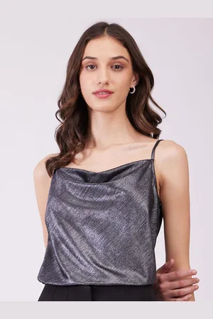 FableStreet Women Shoulder Straps Cowl Neck Top