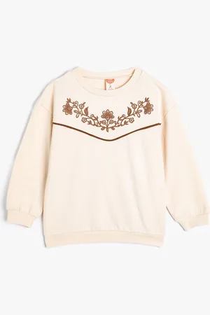 Koton Girls Cotton Self Design Sweatshirt