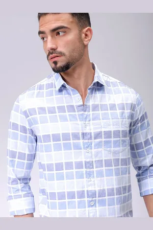 The Indian Garage Co Men Slim Fit Opaque Checked Casual Shirt
