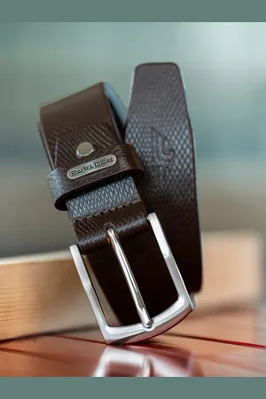 Red Tape Men Textured Push Pin Closure Leather Casual Belt