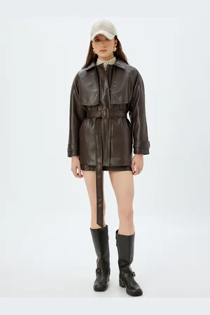 Koton Women Geometric Longline Bomber Jacket
