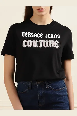 VERSACE Women Printed Applique Slim Fit T-shirt