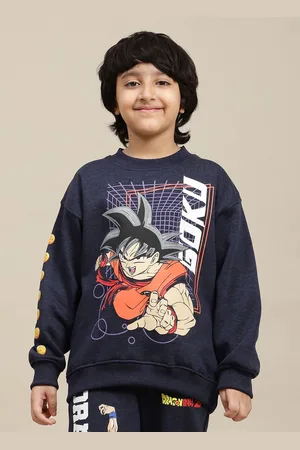 Kidsville Boys Dragon Ball Z Printed Cotton Oversized Fit Sweatshirt