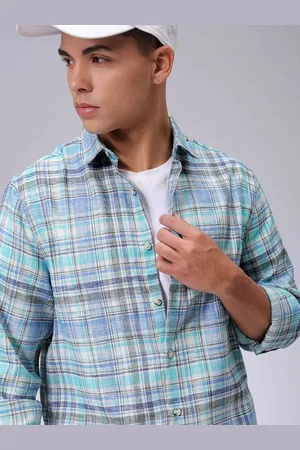 The Indian Garage Co Men Slim Fit Opaque Checked Casual Shirt