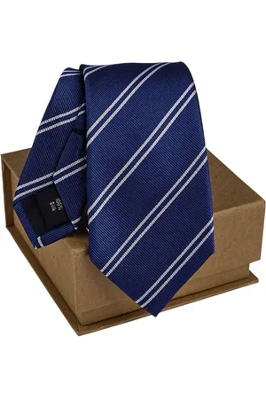The Tie Hub Men Striped Skinny Tie