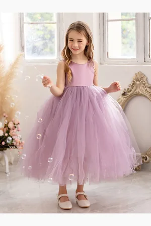 LULU & SKY Girls Solid A-Line Maxi Dress