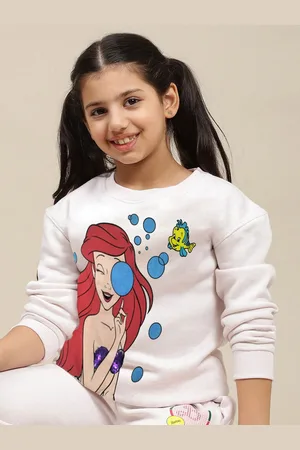 Kidsville Girls Disney Princess Printed Oversize Sweatshirt