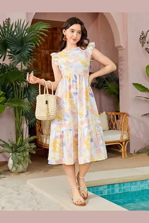 Miss & Chief Girls Printed Fit & Flare Dress