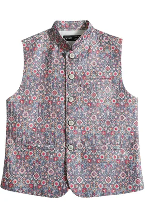 CAVIO Boys Printed Pure Cotton Nehru Jackets