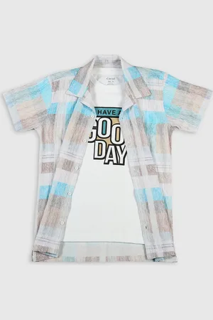 CAVIO Boys Standard Abstract Cotton Printed Casual Shirt