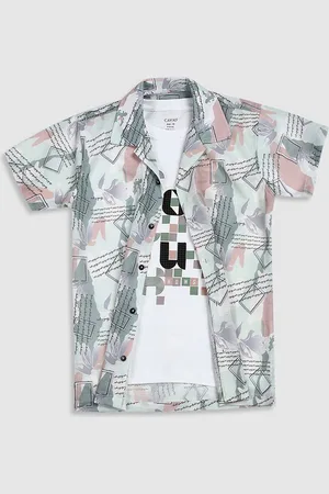 CAVIO Boys Comfort Opaque Printed Casual Shirt