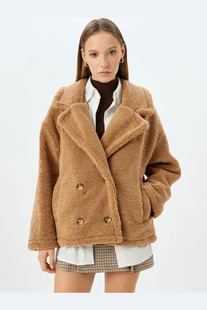 Koton Women Double Breasted Overcoat