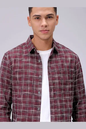 The Indian Garage Co Men Slim Fit Opaque Checked Casual Shirt