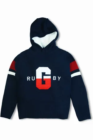 BodyCare Boys Printed Woollen Hooded Long Sleeves Pullover
