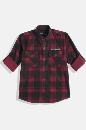 CAVIO Boys Comfort Checked Casual Shirt