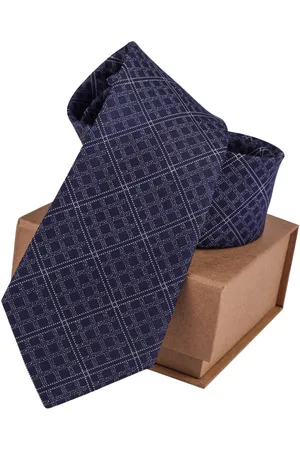 The Tie Hub Men Checked Skinny Tie