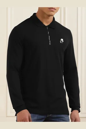 Karl Lagerfeld Men Polo Collar Pockets T-shirt