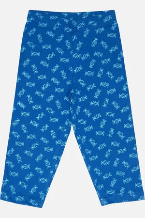 BodyCare Girls Cotton Mid-Rise Slip-On Printed Capris