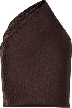 Calvadoss Men Brown Solid Pocket Square