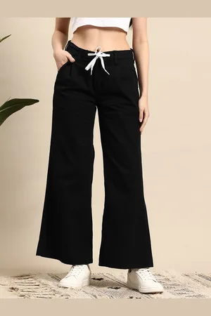 Mast & Harbour Women Wide Leg Cotton Stretchable Jeans