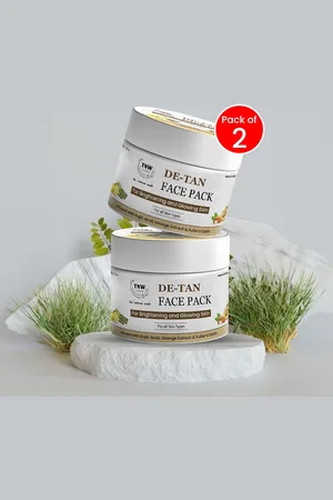 TNW the natural wash Set of 2 De-Tan Face Pack for Brightening & Glowing Skin - 50 g each