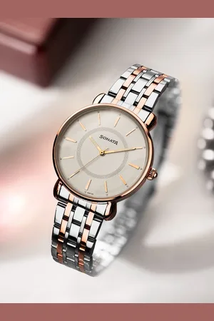 Sonata Women Dial & Bracelet Style Straps Analogue Watch 87075KM01