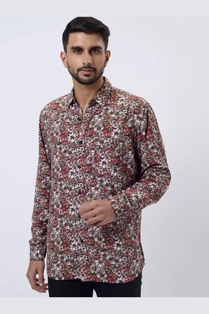 JADE BLUE Men Slim Fit Floral Opaque Printed Casual Shirt