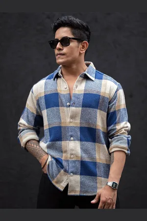 Powerlook Men Buffalo Checks Opaque Checked Casual Shirt