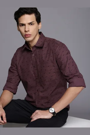 Kenneth Cole Men Premium Slim Fit Printed Pure Cotton Casual Shirt
