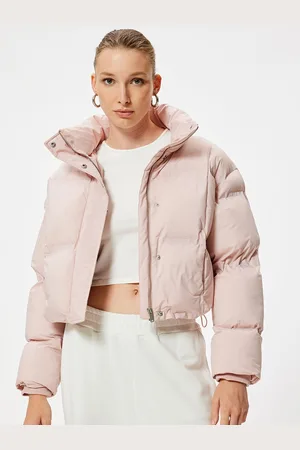 Koton Women Solid Mock Collar Padded Jacket