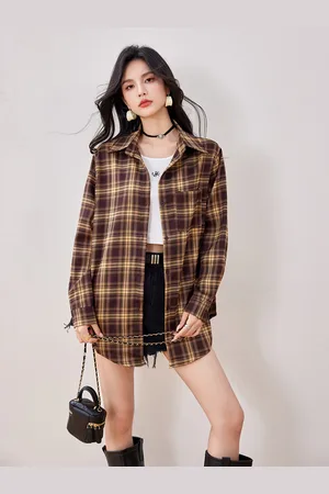 JC Collection Women Tartan Checks Opaque Checked Casual Shirt