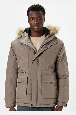 Koton Men Hooded Longline Parka Jacket