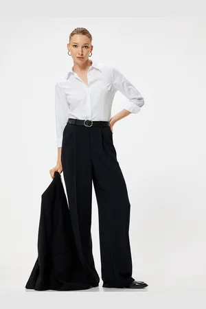 Koton Women Spread Collar Solid Cotton Casual Shirt