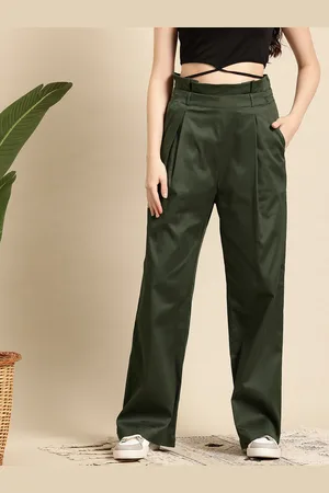 Mast & Harbour Women High-Rise Pleated Trousers