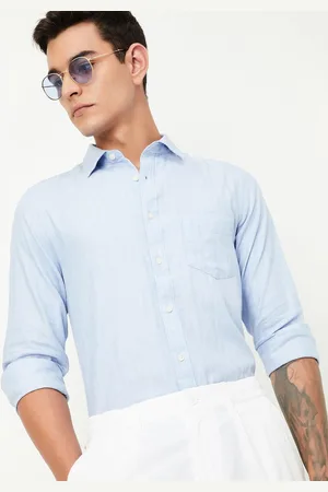 Max Collection Men Micro Checks Opaque Striped Casual Shirt