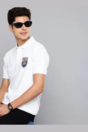 Aeropostale Polo Collar Pure Cotton Applique Detailed T-shirt