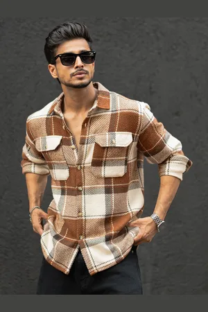 Powerlook Men Checked Casual Shirt
