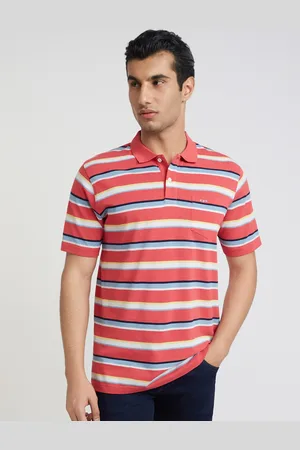 ColorPlus Striped Polo Collar Classic Fit Cotton T-shirt