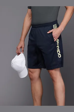 adidas Men Brand Logo Typography Printed Training or Gym Sports Shorts