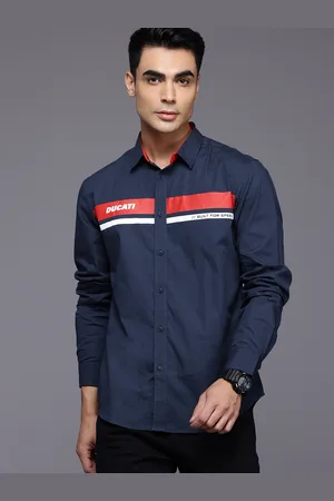 DUCATI Pure Cotton Striped Casual Shirt
