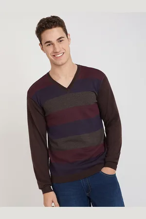 Park Avenue V-Neck Colourblocked Pullover