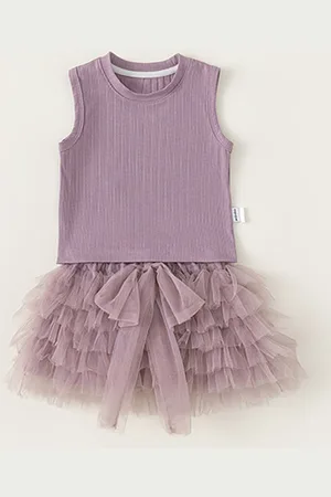 LULU & SKY Girls Round Neck Sleeveless Top With Skirt