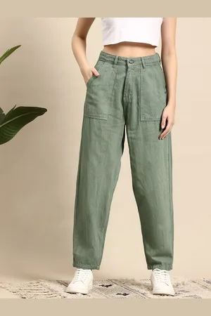 Mast & Harbour Women Baggy Fit Stretchable Jeans