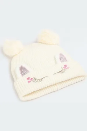 Max Collection Girls Embroidered Beanie