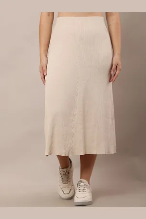NoBarr Women A-Line Midi Skirt